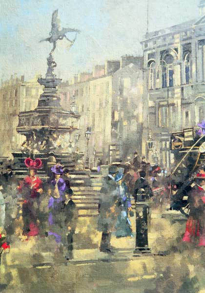 Piccadilly Circus c.1890, 1992 (oil on canvas)  von Peter Miller