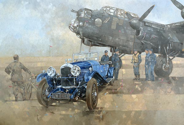 Able Mable and the Blue Lagonda (oil on canvas)  von Peter Miller