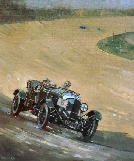 24 Hour Race at Brooklands, 1929 (oil on canvas) 