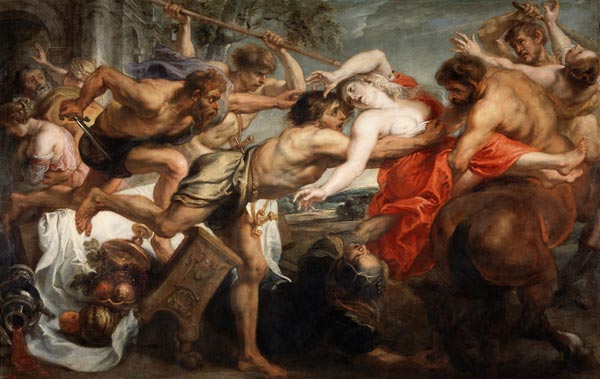 Die Entführung der Hippodameia, oder Lapithen und Zentauren von Peter Paul Rubens