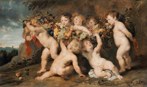 Der Früchtekranz. (Zusammen mit Frans Snyders) von Peter Paul Rubens
