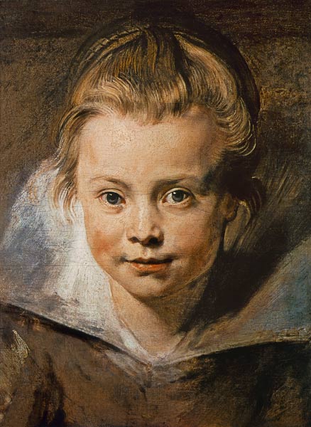 Kopf eines Kindes (Clara-Serena Rubens) Um 1616. von Peter Paul Rubens