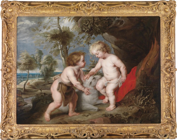 Der Christusknabe mit dem kindlichen Johannes dem Täufer von Peter Paul Rubens