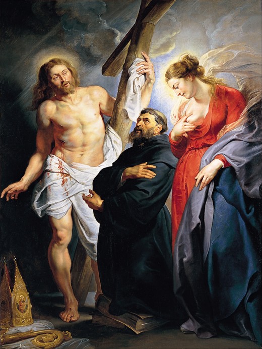 Heiliger Augustin zwischen Christus und der Jungfrau von Peter Paul Rubens