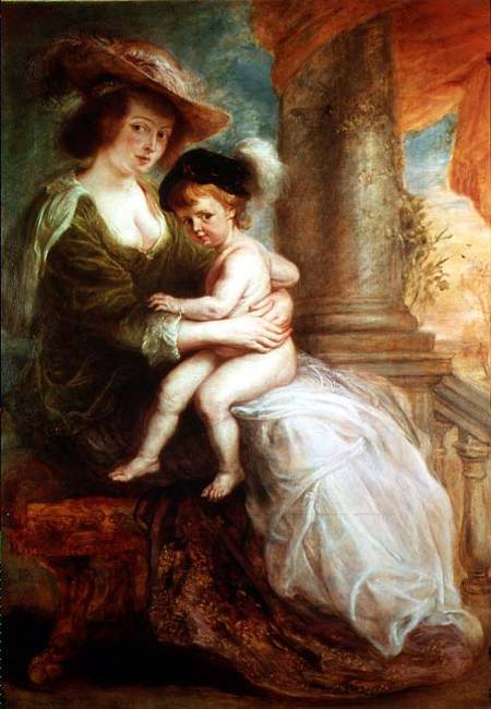 Helene Fourment (1614-73) and her son Frans von Peter Paul Rubens