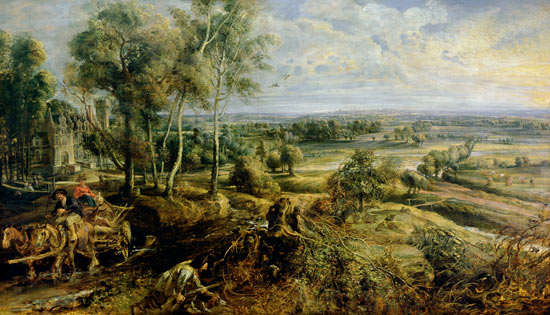 Herbstlandschaft mit Blick auf Het Steen von Peter Paul Rubens