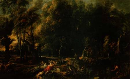 Landscape with the Hunt of the Calydonian Boar von Peter Paul Rubens