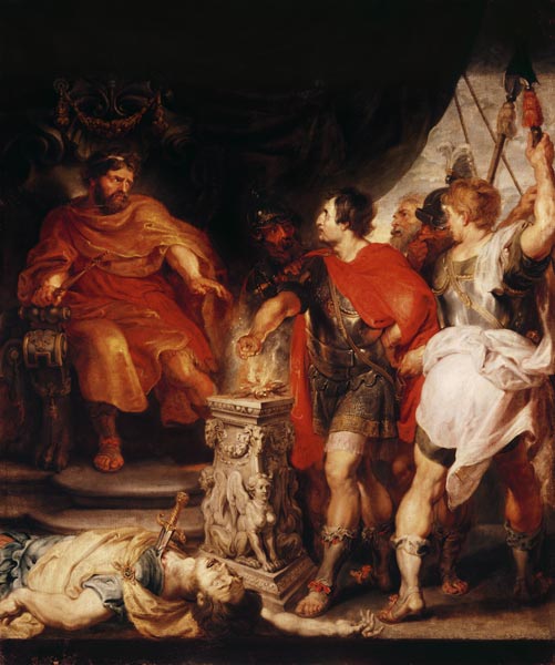 Mucius Scaevola vor Porsenna. (zus. mit A.van Dyck) von Peter Paul Rubens
