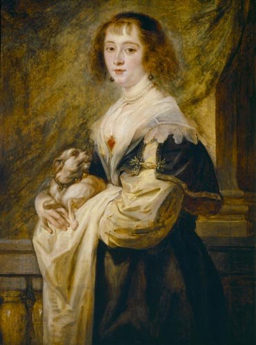 Bildnis einer Dame mit einem kleinen Hund. von Peter Paul Rubens