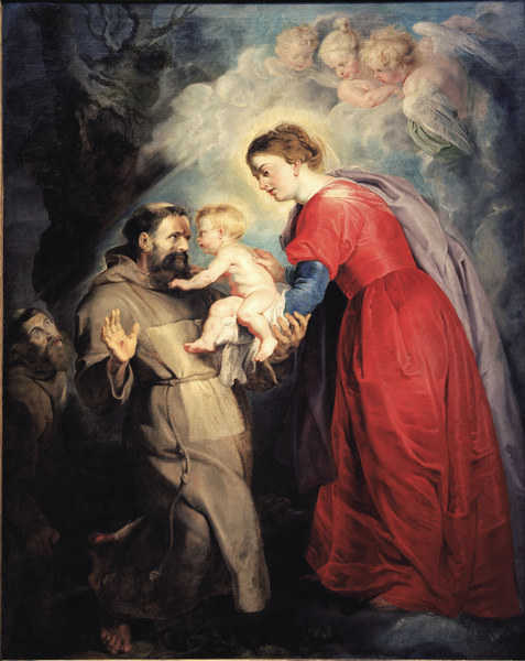 P.P.Rubens, Hl.Franziskus empf.Jesuskind von Peter Paul Rubens