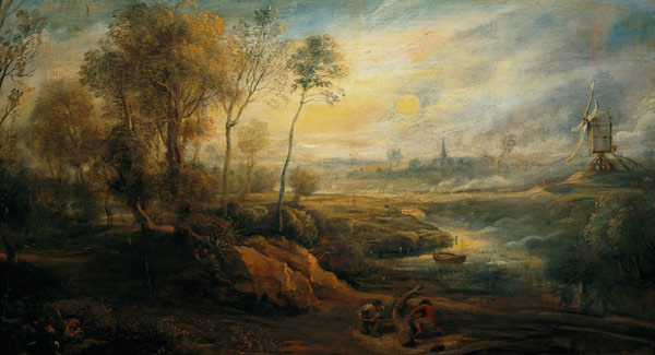 Landschaft mit Vogelfänger von Peter Paul Rubens