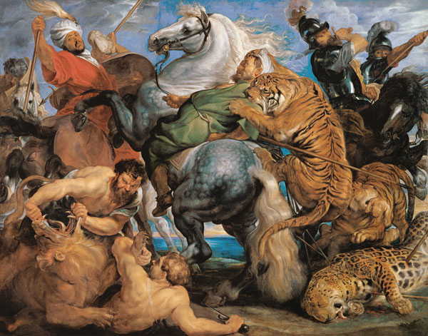 The Tiger Hunt, c.1616 (oil on canvas) von Peter Paul Rubens