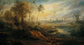 Landschaft mit Vogelfänger