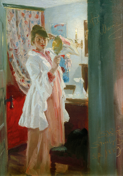 Interieur. Die Frau des Künstlers von Peder Severin Krøyer