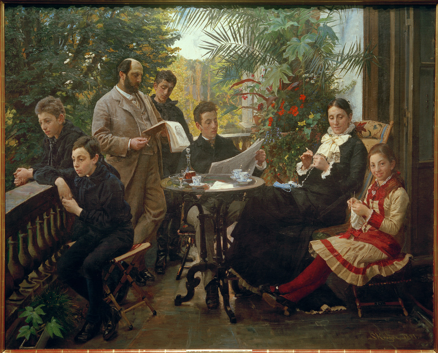 Bildnis der Familie Hirschsprung von Peder Severin Krøyer