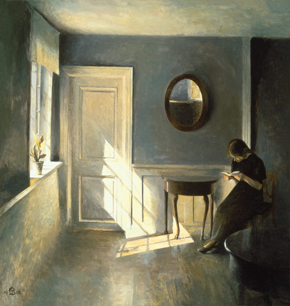 Girl Reading a Letter in an Interior von Peter Vilhelm Ilsted