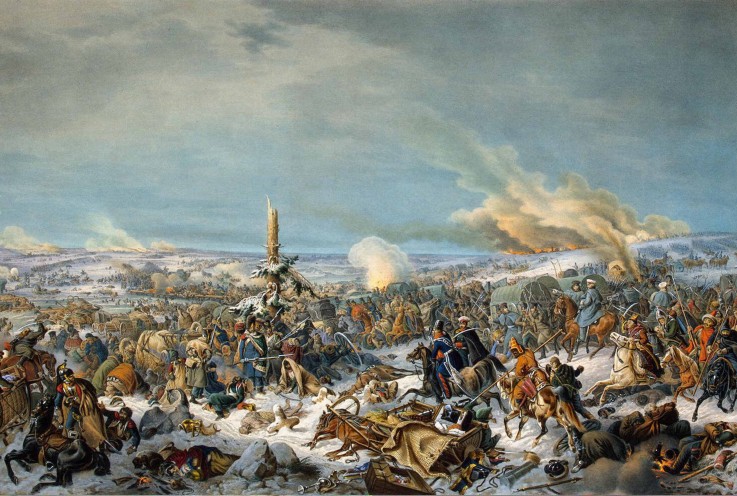 Die Schlacht an der Beresina im November 1812 von Peter von Hess