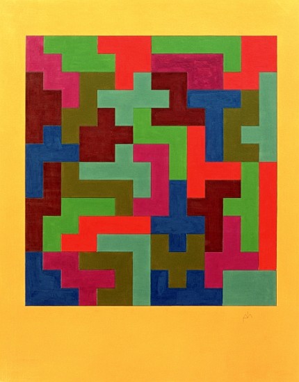 Puzzle II, 1988 (tempera on paper)  von Peter Hugo  McClure