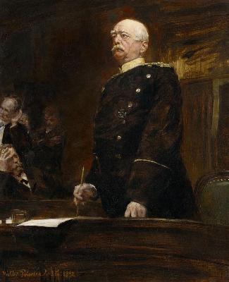 Porträt Fürst Bismarck im Reichstag