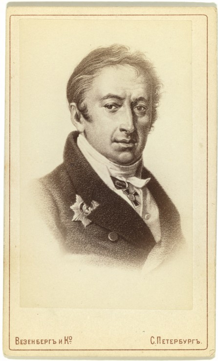 Porträt des Schriftstellers und Historikers Nikolai M. Karamsin (1766-1826) von P.F. Borel