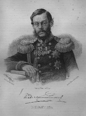 Porträt von Graf Dmitri Alexejewitsch Miljutin (1816-1912) 1865