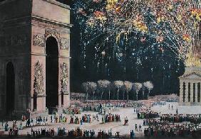 View of the Arc de Triomphe with Fireworks 1810 oured