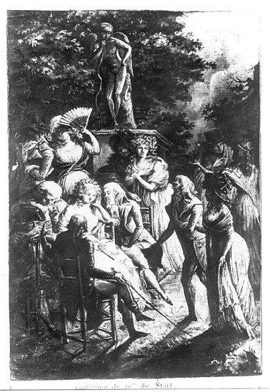 Meeting with Madame de Stael (1766-1817) von Philibert Louis Debucourt