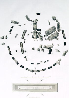 Ground plan of Stonehenge, engraved by James Basire, from Sir Richard Colt Hoare's 'The History of A von Philip Crocker