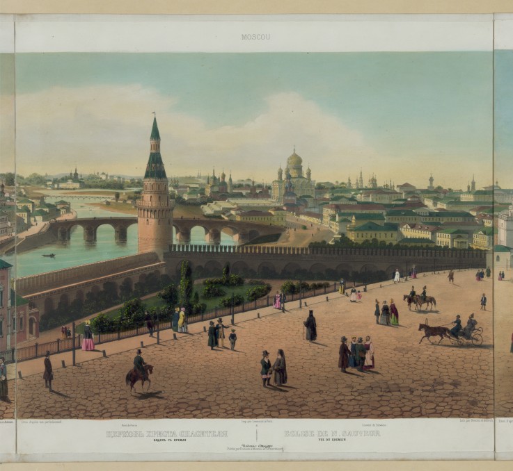 Blick auf die Christ-Erlöser-Kathedrale und den Moskauer Kreml (aus dem Panoramabild bestehend aus z von Philippe Benoist