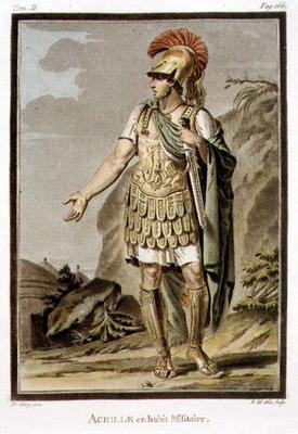 Achilles in Armour, costume for 'Iphigenia in Aulis' by Jean Racine, from Volume II of 'Research on von Philippe Chery