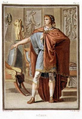 Nero, costume for 'Britannicus' by Jean Racine, from Volume II of 'Research on the Costumes and Thea 16th