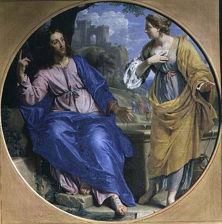 Christ and the Woman of Samaria at the Well von Philippe de Champaigne