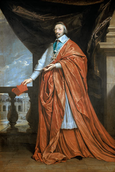 Portrait of Armand-Jean du Plessis, Cardinal Richelieu von Philippe de Champaigne