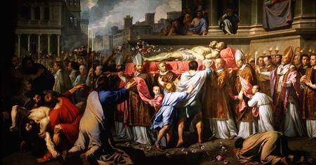 The Translation of the Bodies of SS. Gervase and Protase to Milan Cathedral von Philippe de Champaigne