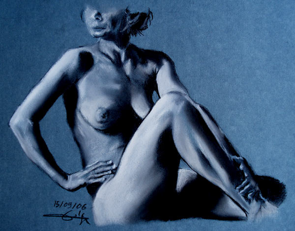 Femme nu au Sol 150906 von Philippe Flohic