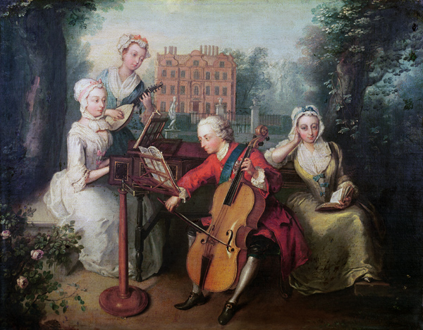 Friedrich Ludwig von Hannover und seine Schwestern von Philippe Mercier