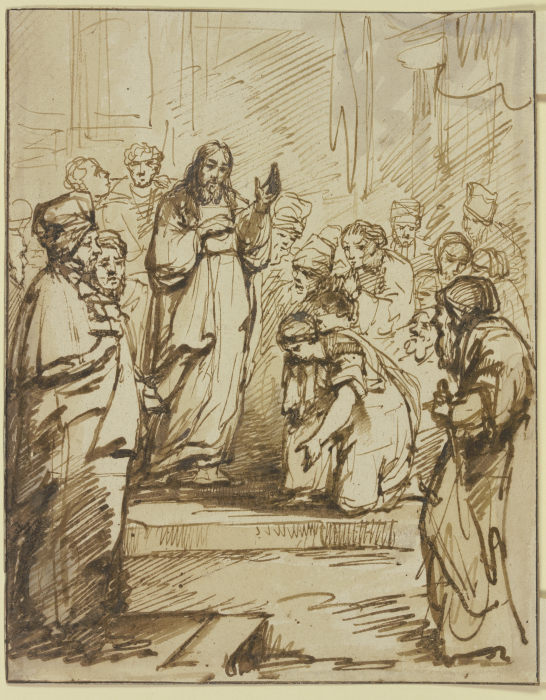 Christus und die Ehebrecherin von Philips Koninck