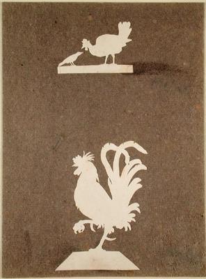 Farmyard birds (collage on paper) von Phillip Otto Runge