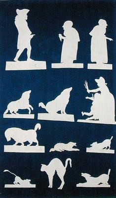 Study of Figures and Animals (collage on paper) von Phillip Otto Runge