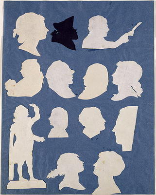 Study of Profiles and an Orator (collage on paper) von Phillip Otto Runge