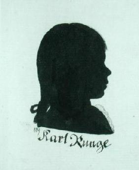 Karl Runge, 1789 (indian ink on paper) 17th