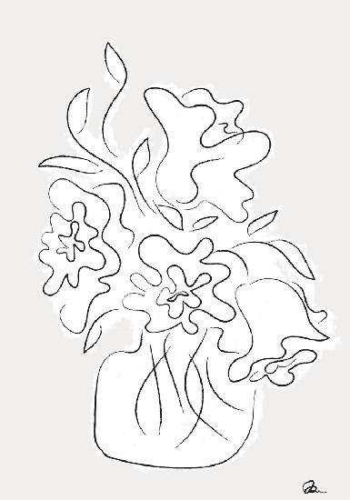 Blumenstrauß Grau