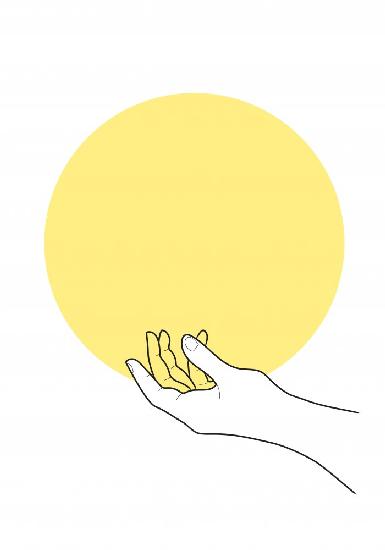 Sonne in der Hand
