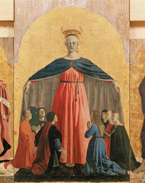 The Madonna of Mercy, central panel from the Misericordia altarpiece von Piero della Francesca
