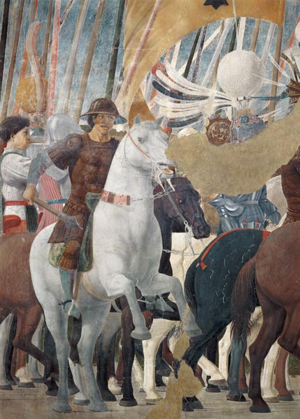 The Legend of the True Cross, detail of the Victory of Constantine at the Battle of the Milvian Brid von Piero della Francesca