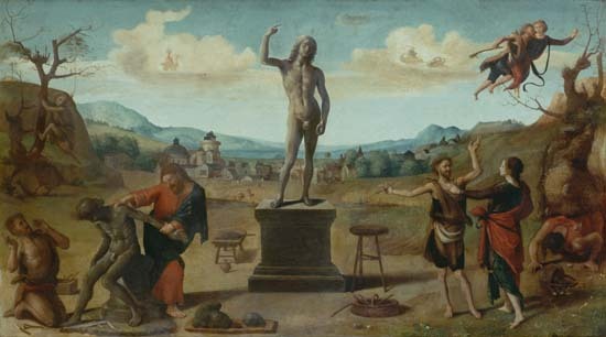 Szene aus der Prometheus-Sage von Piero di Cosimo