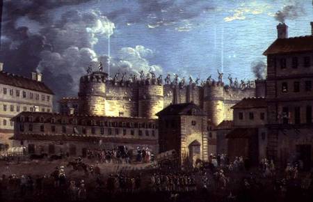 Demolition of the Bastille in 1789 von Pierre Antoine Demachy