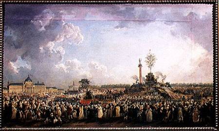 The Festival of the Supreme Being at the Champ de Mars von Pierre Antoine Demachy