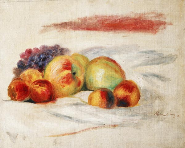 Äpfel, Pfirsiche und Weintrauben von Pierre-Auguste Renoir