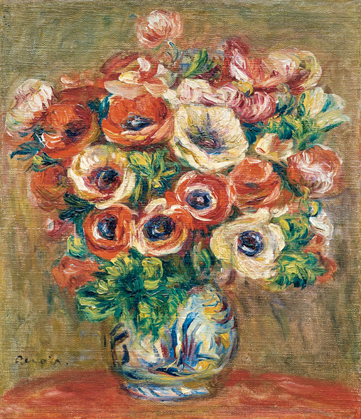 Anemonen in einer Vase von Pierre-Auguste Renoir